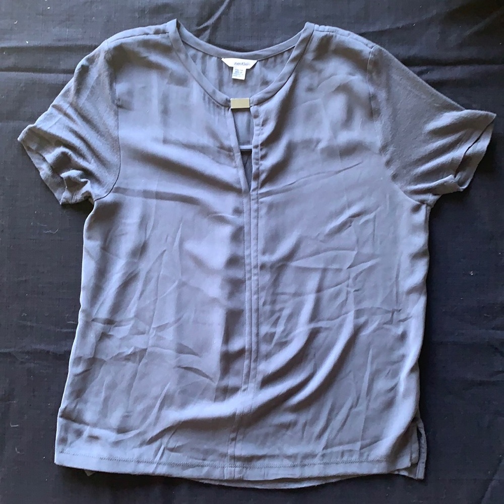 Calvin Klein grey top - metal embellishment